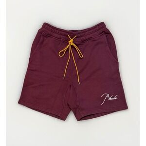 Rhude Terry Embroidered Script Logo Sweat Shorts Size S Brand New